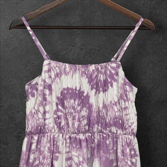 32 Degrees Cool Maxi Dress‎ Girls Size L 14/16 Purple Smocked Sleeveless Lined - Picture 2 of 13